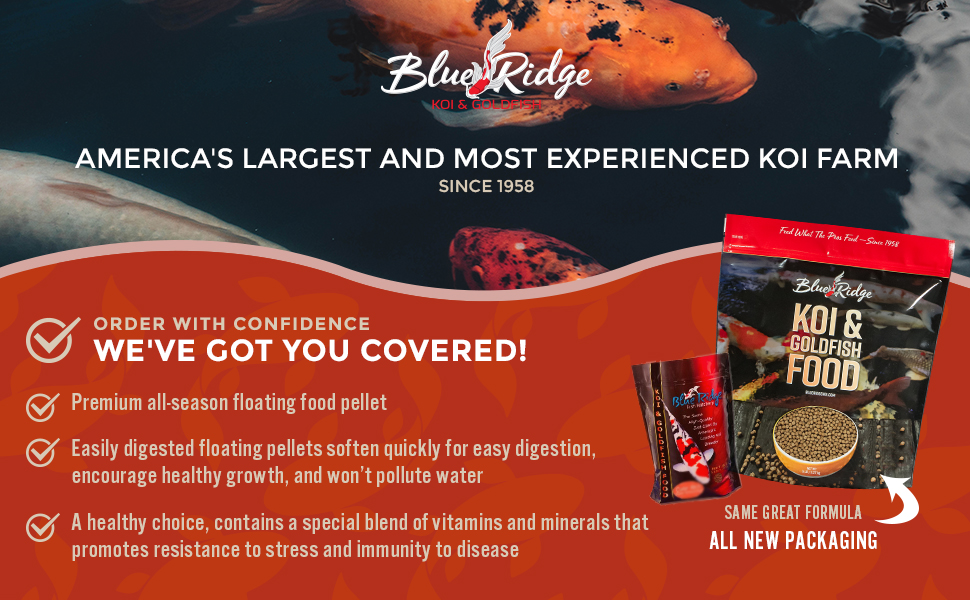 America's largest and most experienced koi fish since 1958 - floating food pellet