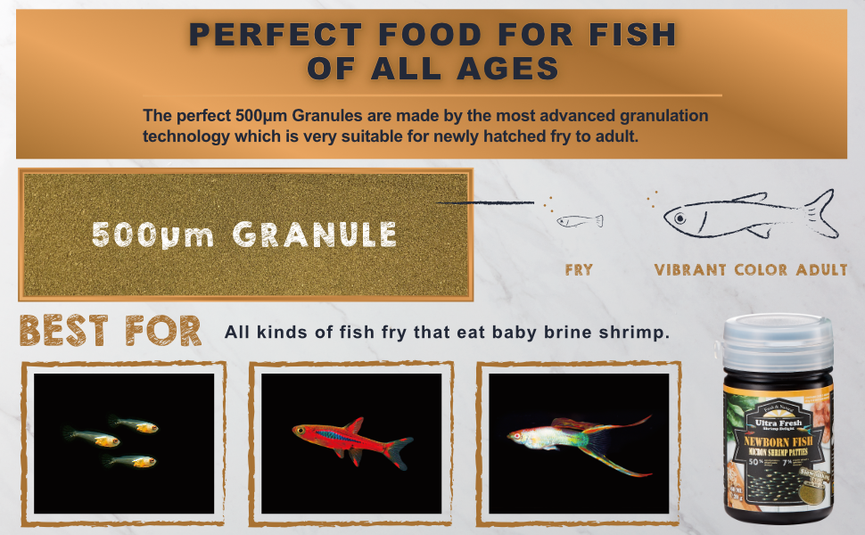 baby fish food, fry food, brine shrimp