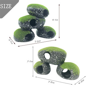 Resin Stone Hideaway with Moss