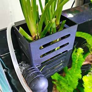 Hanging Plant Holder for Aquarium Fish Tank, Aquarium Planter Pot for Emersed Plants