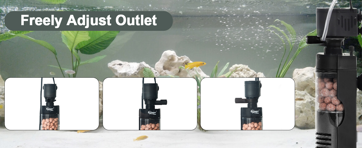 adjustable aquarium filter