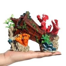 Fish tank decoration coral rocker shell coral telephone booth wreckage Fish Travel Shelter