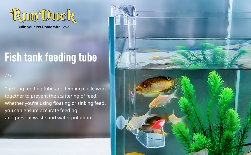 Acrylic Feeding Ring and Tube Set for Aquariums